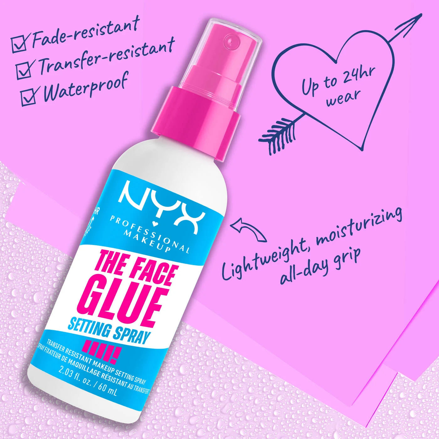 Nyx Cosmetics The Face Glue Setting Spray