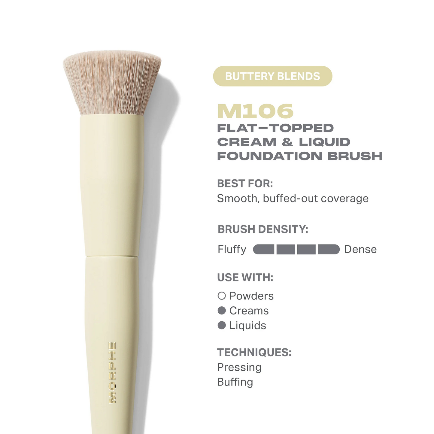 Morphe Buttery Blends M106 Flat-Topped Foundation Brush