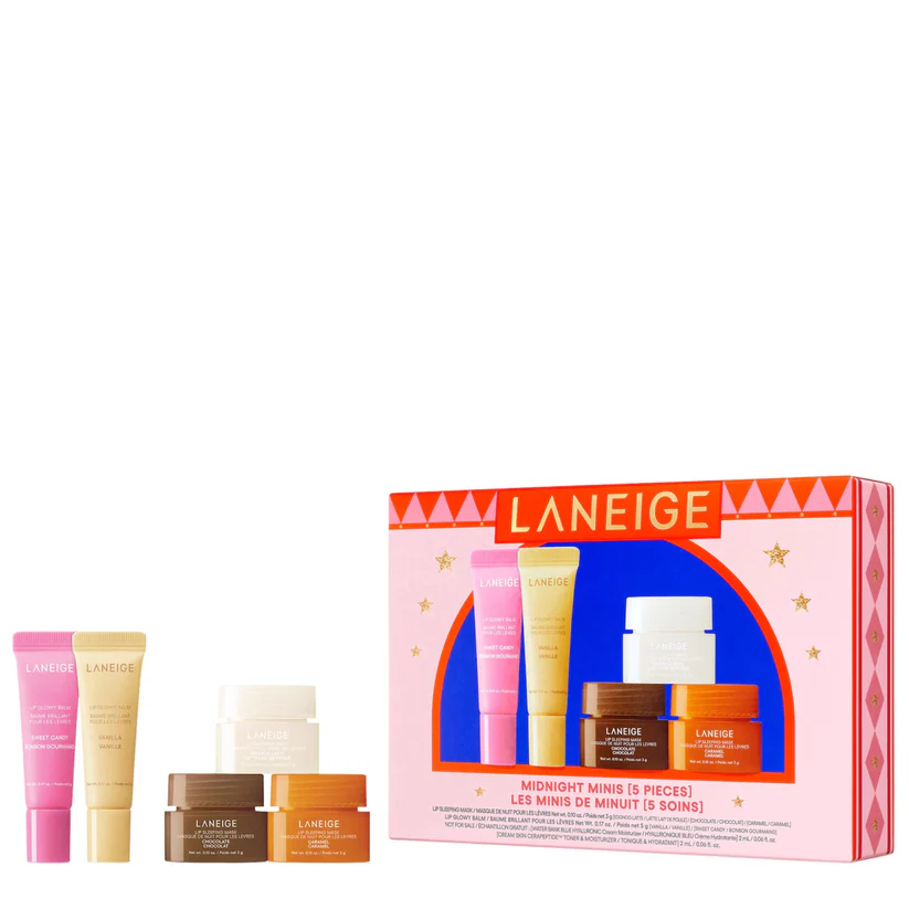 LANEIGE Midnight Minis Lip Glowy Balm and Lip Sleeping Mask Gift Set