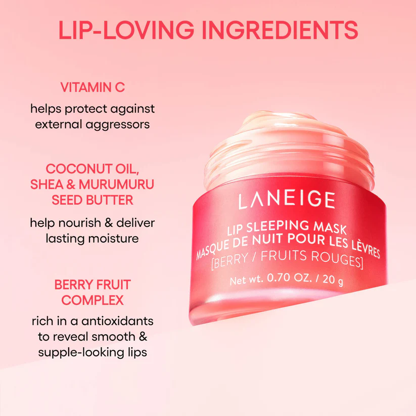 LANEIGE Midnight Minis Lip Glowy Balm and Lip Sleeping Mask Gift Set