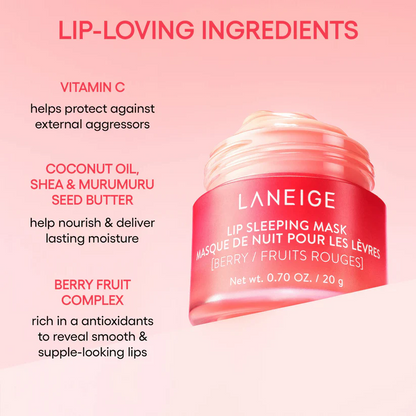 LANEIGE Midnight Minis Lip Glowy Balm and Lip Sleeping Mask Gift Set