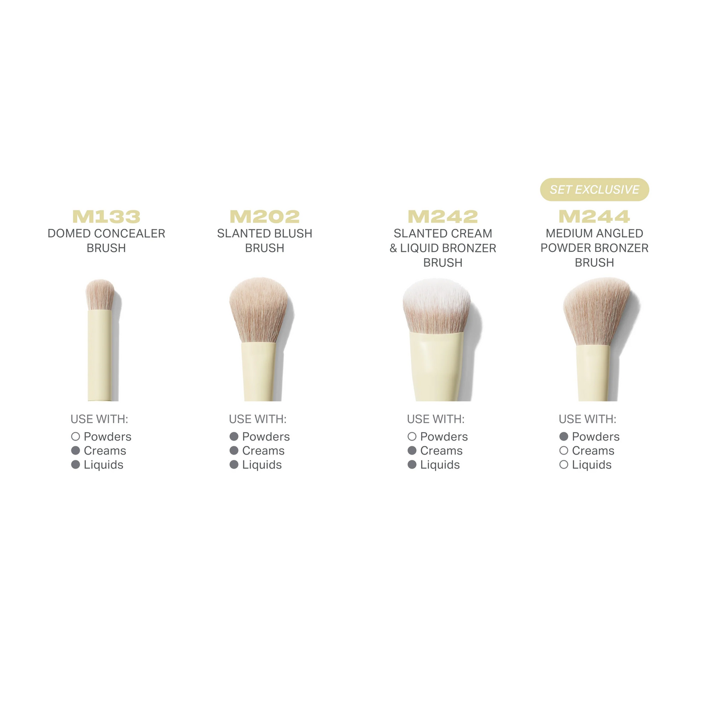 Morphe Buttery Blends 4-Piece Face Brush Set
