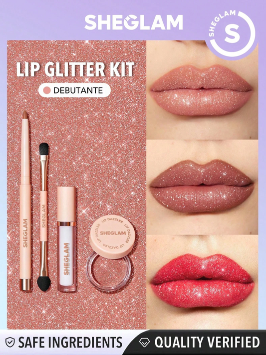 Sheglam Lip Dazzler Glitter Kit - Debutante