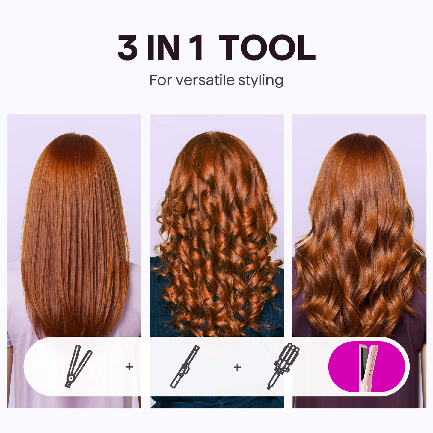 Wavytalk Airflow Styler Whirlwind Curl, Hair Straightener and Curler 2 in 1